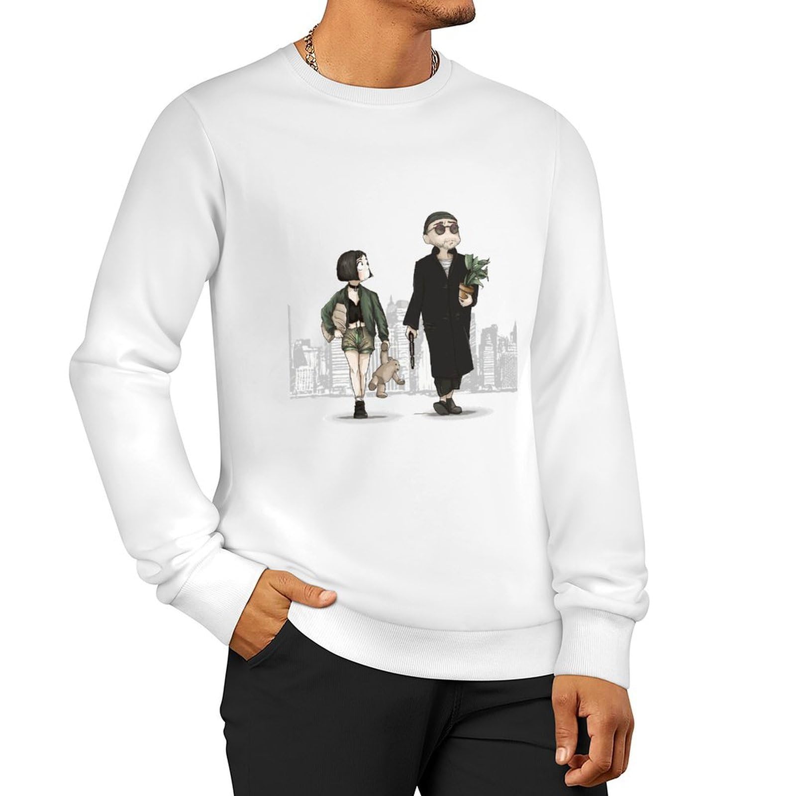 Amazon.co.jp: メンズ 長袖Tシャツ レオン マチルダ LEON 映画 