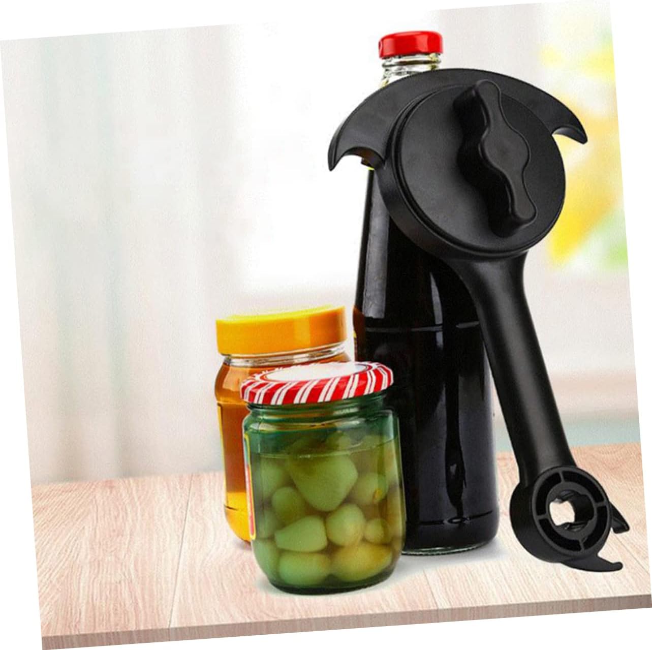 SHOWERORO 1pc Stainless Steel Manual Can Opener Beer Bottle Opener Multifunctional for Kitchen Bar Restaurant