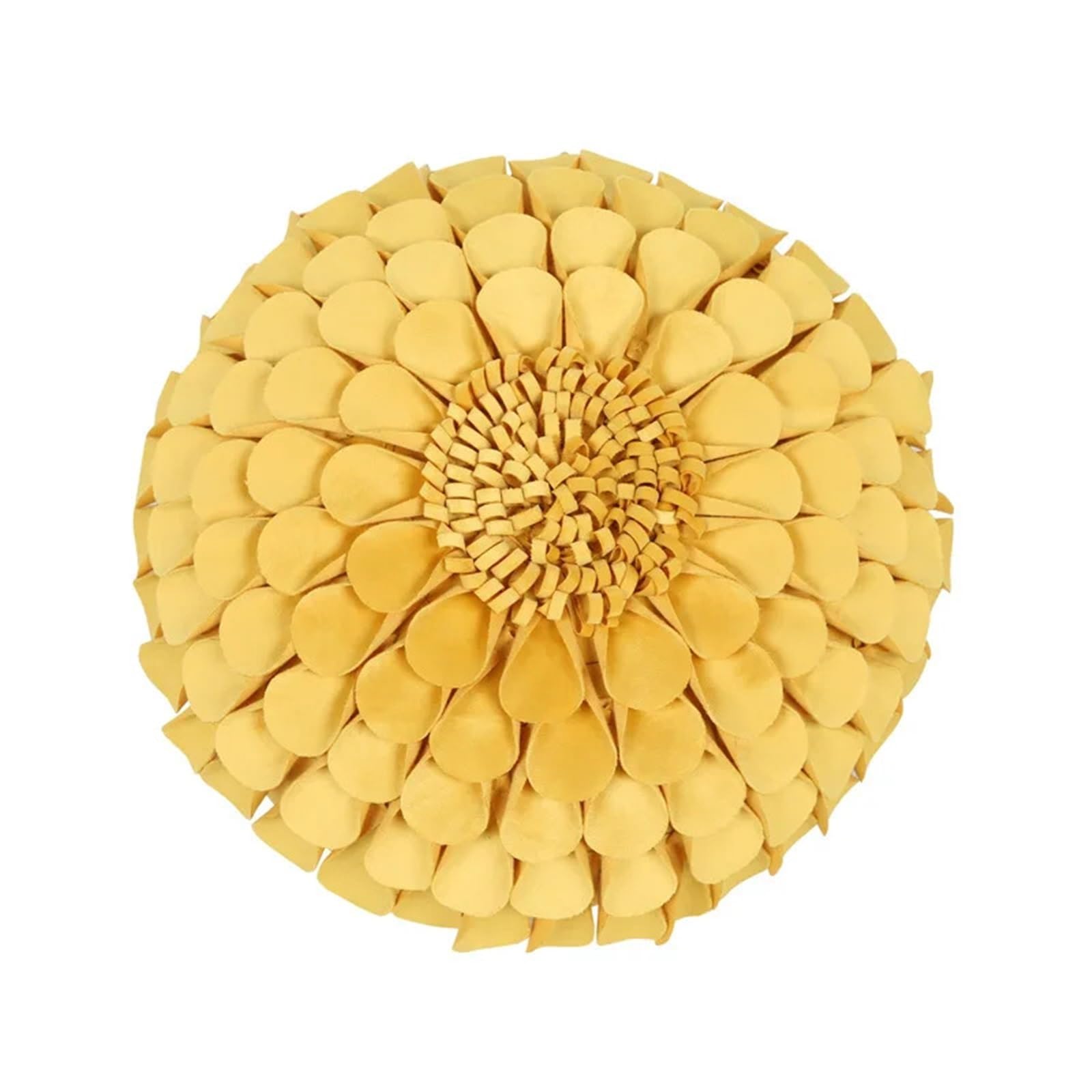 LCKKJHG Chrysanthemum Throw Pillows 3D Sun Flower Cushion Cover White Velvet Sofa Waist Home Decor Pillow Case(B-45X45CM)