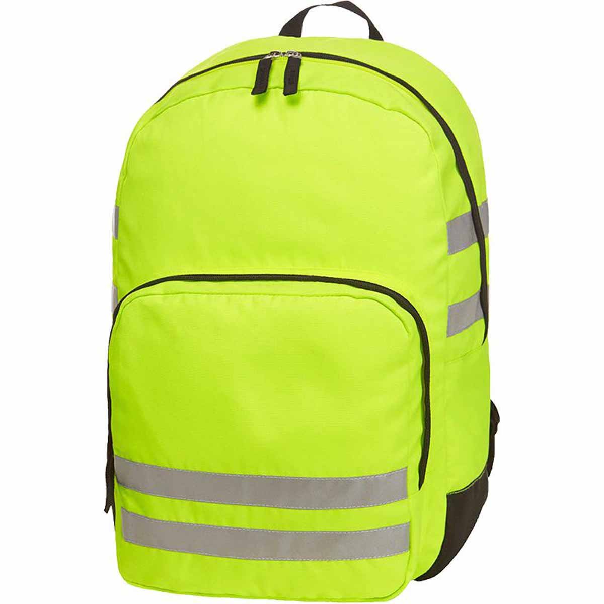 HALFAR - Zaino Giallo Fluo Strisce riflettenti - Reflex - 1812206, Giallo fluo
