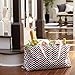 Household Essentials Canvas Utility Tote with Handles, Rectangular Krush Container Tote, Water-Resistant Vinyl Lining, Large Capacity, Durable and Versatile, Chevron Pattern