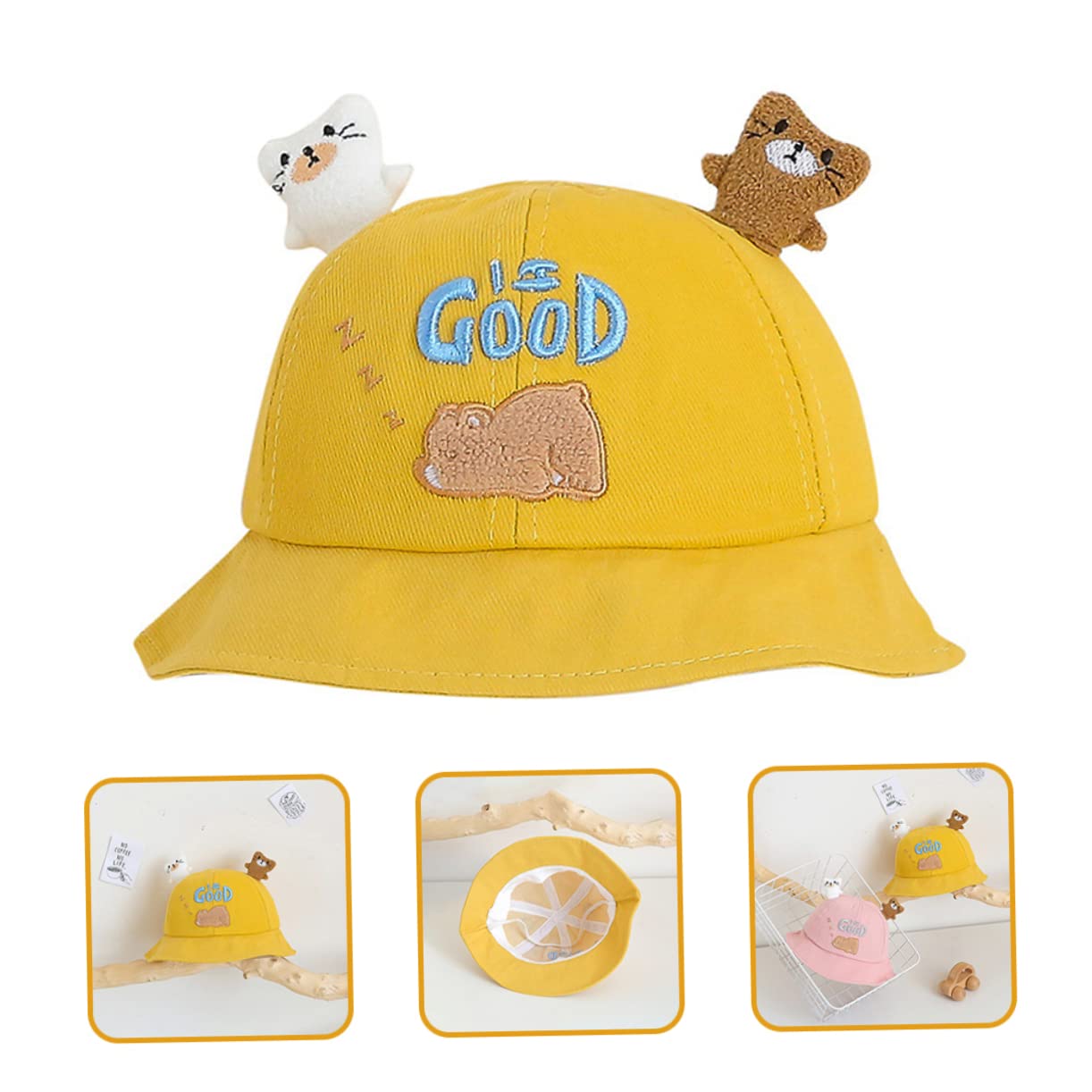 Homoyoyo Sonnenhut mit Krempe Cartoon Design Leicht Uv für Jungen im Frühling Sommer Tragbar für Outdoor Aktivitäten