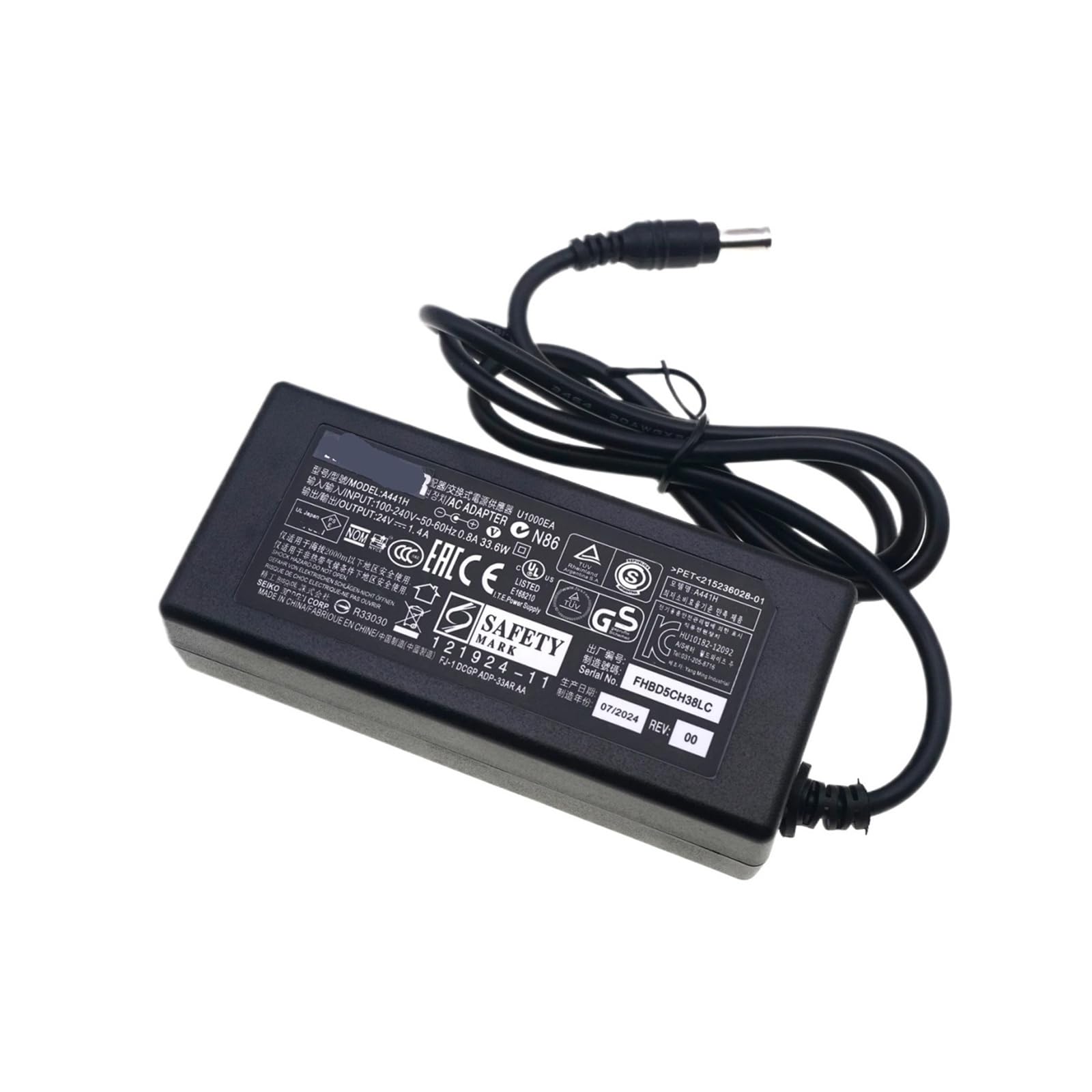 Adaptador de CA de 24 V y 1,4 A transformador de corriente EU plug 3
