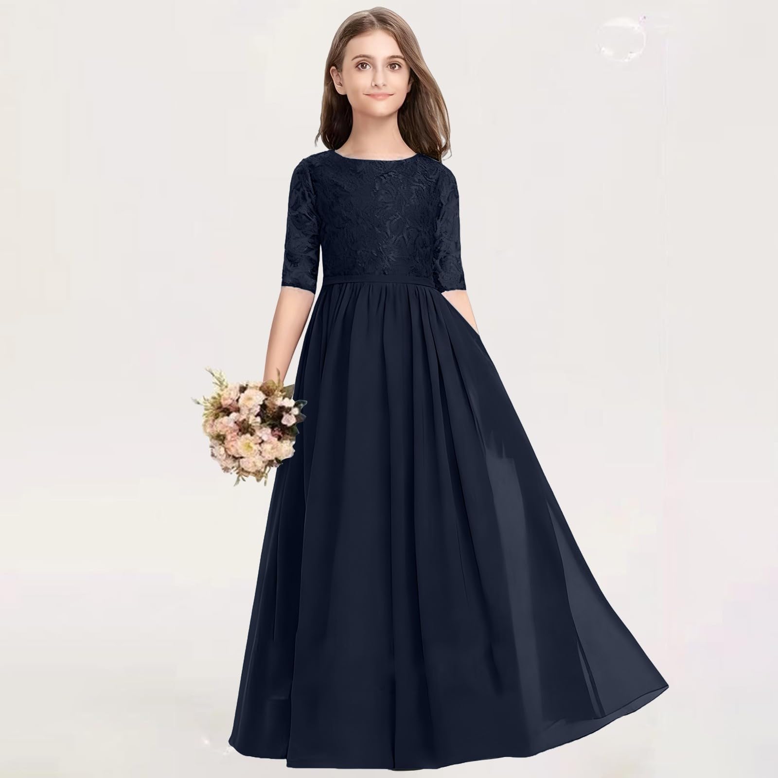 Mädchen Kleid Festlich Sommer Kurzarm Jacquard Prinzessin Kleider Kinder A-Linie Abschlusskleid Hochzeit Blumenmädchenkleider Geburtstag Abendkleider Elegant Brautjungfernkleid