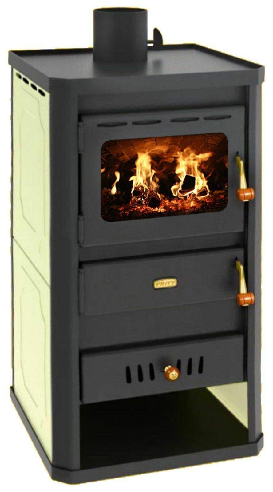Buy Wood Burning Stove with Integral Boiler 5+10 kW Heating Power Log Burner  for Central Heating System Prity S2 W10 [Energy Class A] Online at  desertcartKUWAIT