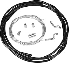 DBREAKS 2.5m Câble de Gaz Souple Ø1.5mm, Cable Traction Tondeuse, Universal Throttle Cable, Cable Tondeuse avec Embout Z et Serre-câble en Z