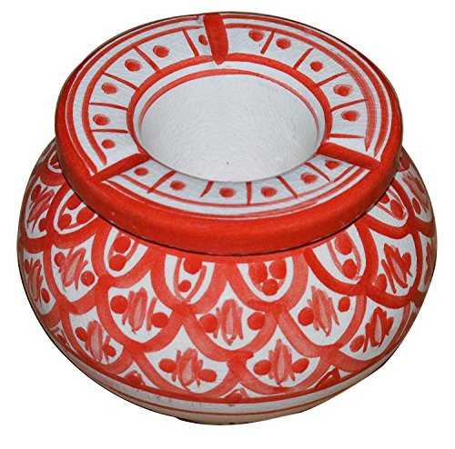 Ceramic Ashtrays Hand Made Moroccan smokeless Ceramic Vivid Colors Small
