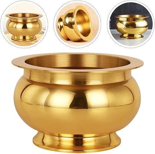 Miniatura 9 de Soporte para quemador de incienso de cobre, incensario budista dorado compacto para el hogar, dormitorio, sala de estar, oficina, rituales