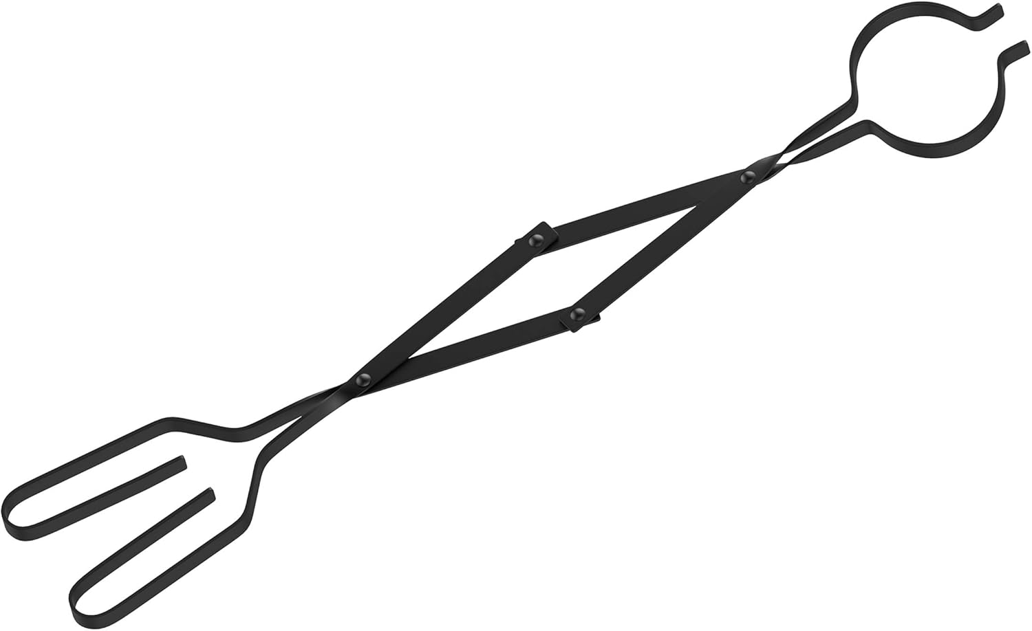 Pure Garden Fire Tongs - 25-Inch-Long Tool for Moving Logs or Firewood - Durable Steel Log Tongs - Fire Pit Tools and Fireplace Tools
