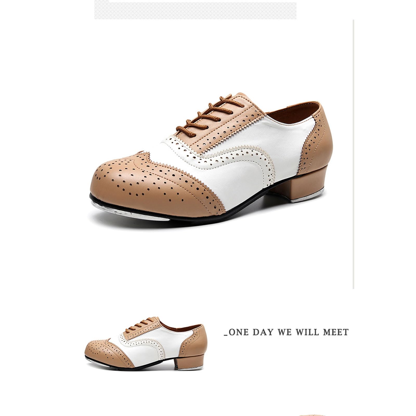 Zapatos de Entrenamiento de Claque,Zapatos de claqué de Cuero Transpirable,Las Correas Son fáciles de Poner y Quitar,Adecuado para la formación de Rendimiento para Profesores y Estudiantes
