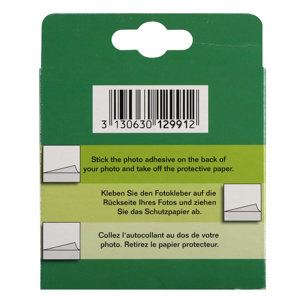 Exacompta - Réf. 12991E - Paquet de 10 boîtes de 600 autocollants photos double face - Blanc - sous film par 10 - Emballage dans une boîte distributrice carton
