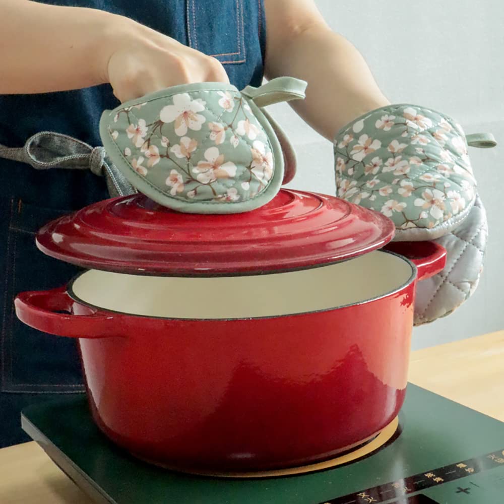 Amazon.co.jp: ハート型ポットホルダー 鍋敷き 鍋つかみ 耐熱 ミトン