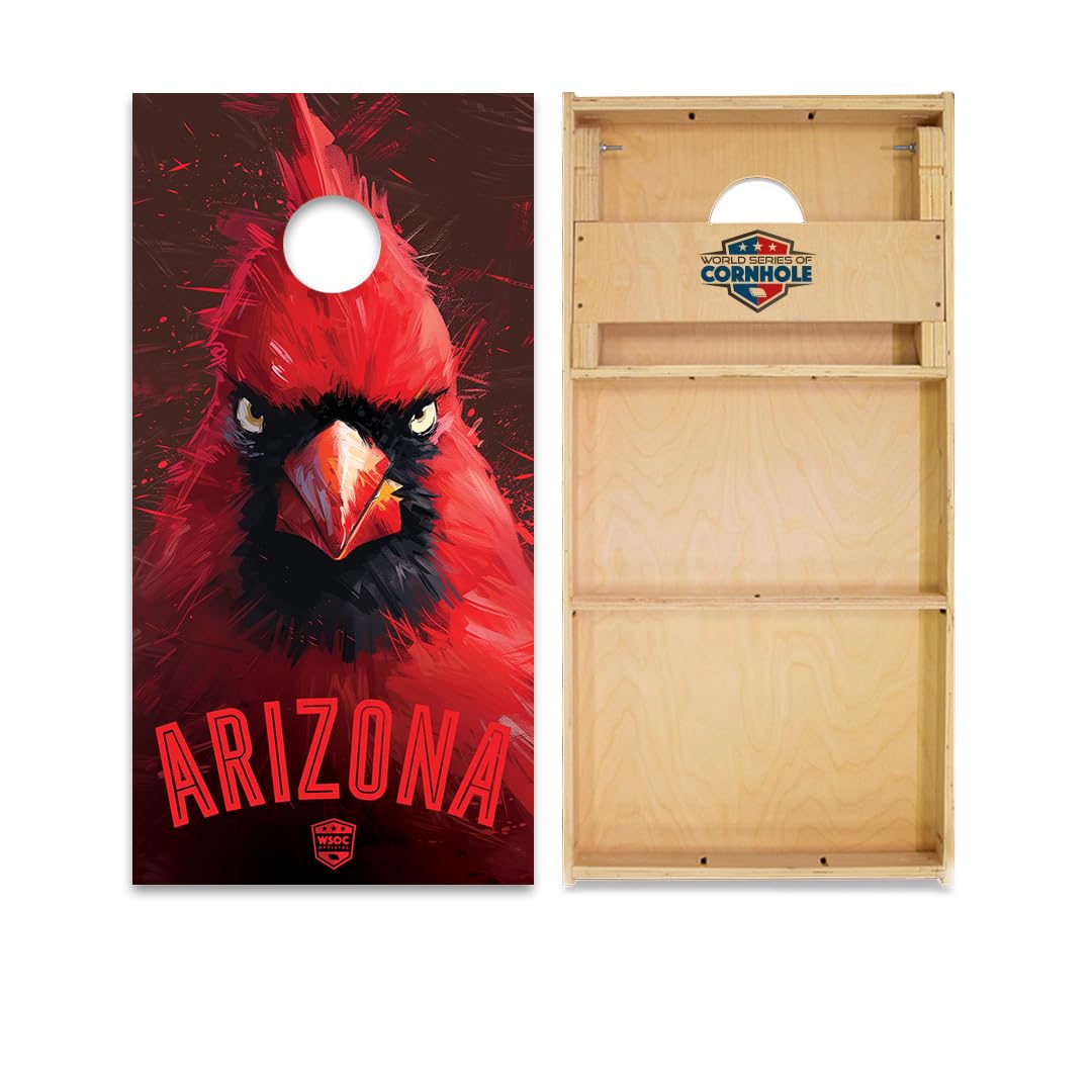 Skip's Garage Arizona Cornhole Boards - WSOC Runway Series - Includes (2) Boards (Resin Bags) + (2) Board Edge Lights