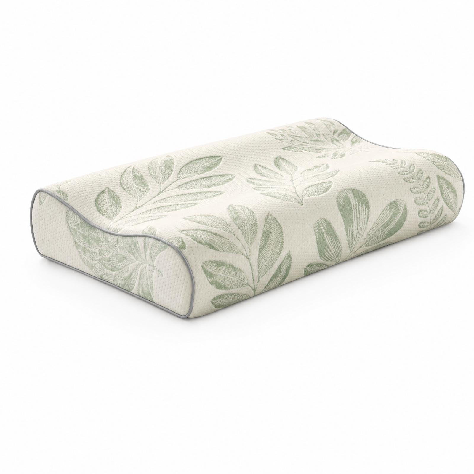 SNAPPSY Pillow with Jacquard Cover Slow Responsive Memory Foam Pillow Breathable Bedding for Side Sleepers, Bedroom, Guest Room, Travel Wave Pillow-image-39