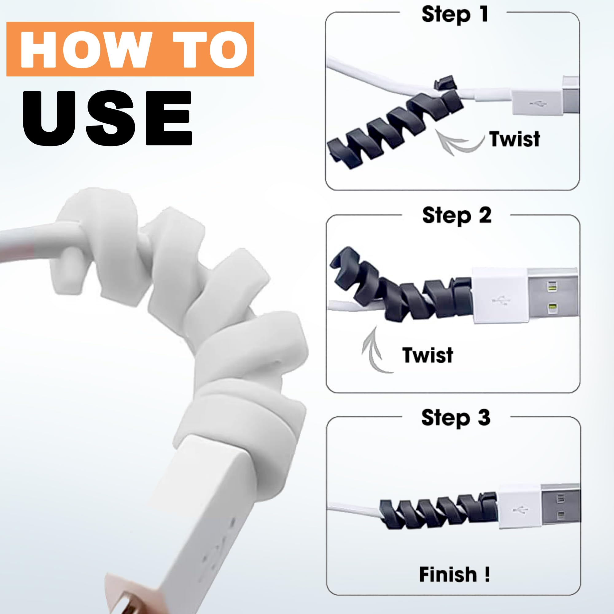 GLUN Cable Protectors - Protect Your Cables -6 GLUN Cable Protectors - Protect Your Cables -6