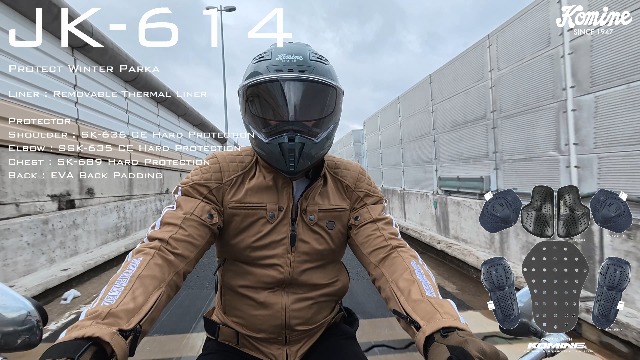 Amazon | [KOMINE] バイク用 ジャケット プロテクトウインターパーカ