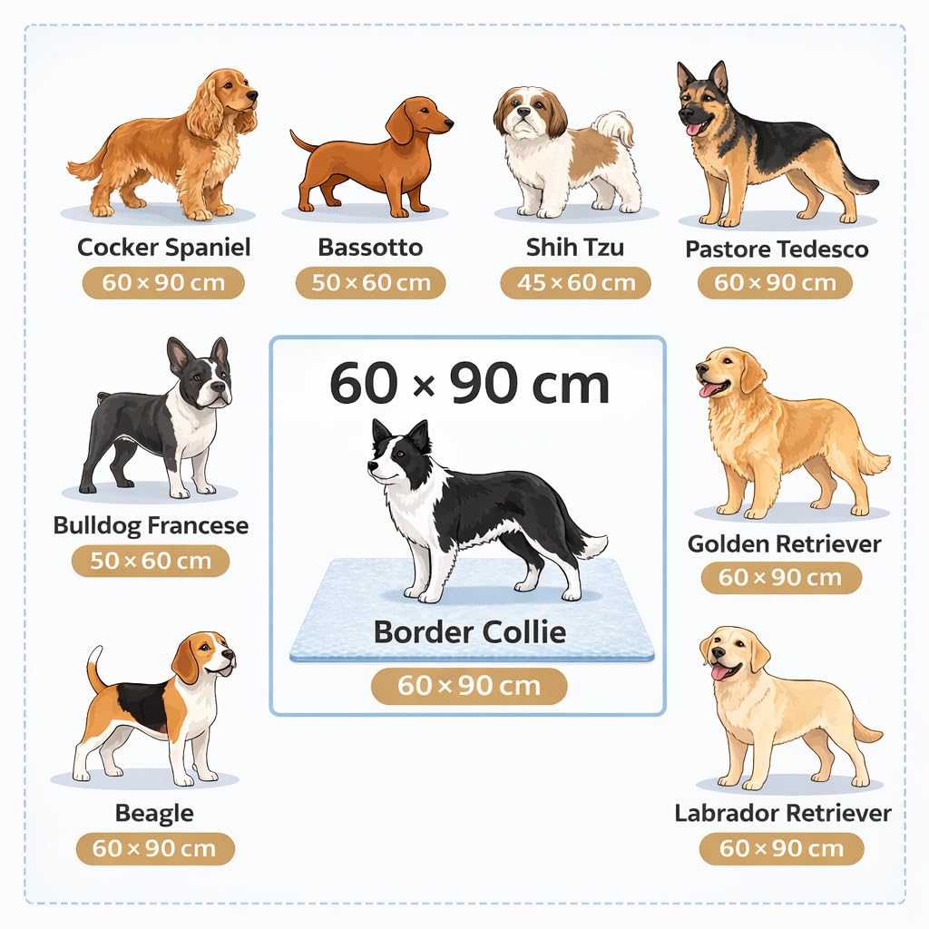 FRANDEA Traversine Igieniche per Cani 60x90 Assorbenti Tappetini 40 Pezzi | Impermeabili, ideali per addestramento cuccioli, cani incontinenti e uso interno su ogni pavimento