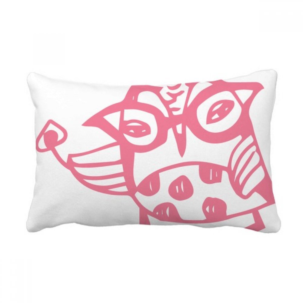 Coussin oiseaux de cartoon pour soulager le dos sur le canapé du salon