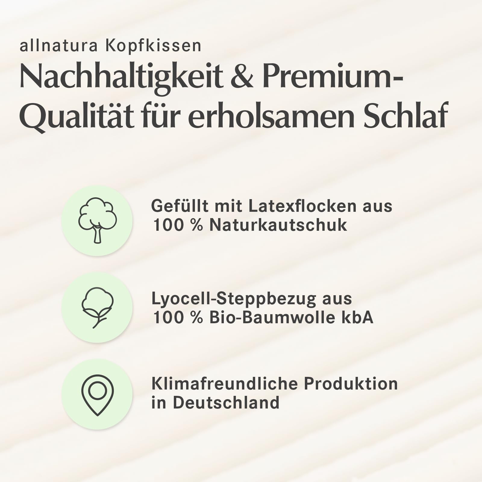 allnatura Hevea-Plus Almohada cervical 40 x 80 cm – Sistema ortopédico de 2 cámaras de 100% caucho natural – Altura ajustable y aire acondicionado para dormir de lado y espalda