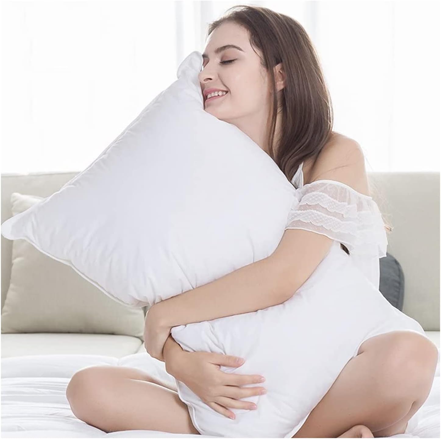 YINGAVERSAI Pillows for Sleeping Side Sleeper Pillow Queen