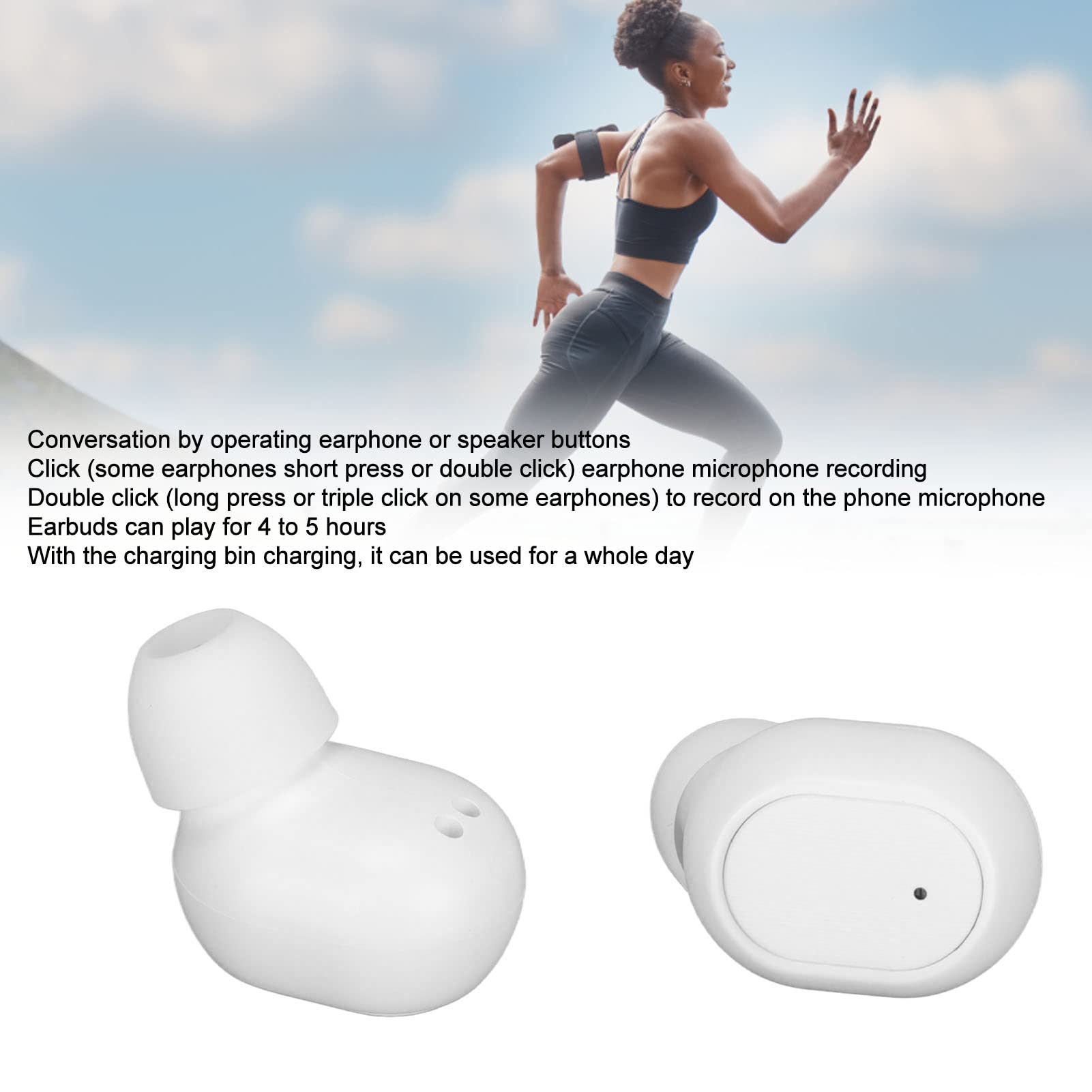 Auricolari Traduttore Vocale Zunate - Bluetooth 5.2, 144 Lingue, Cancellazione Rumore, Ideali Per Viaggi E Chiamate, Colore Bianco