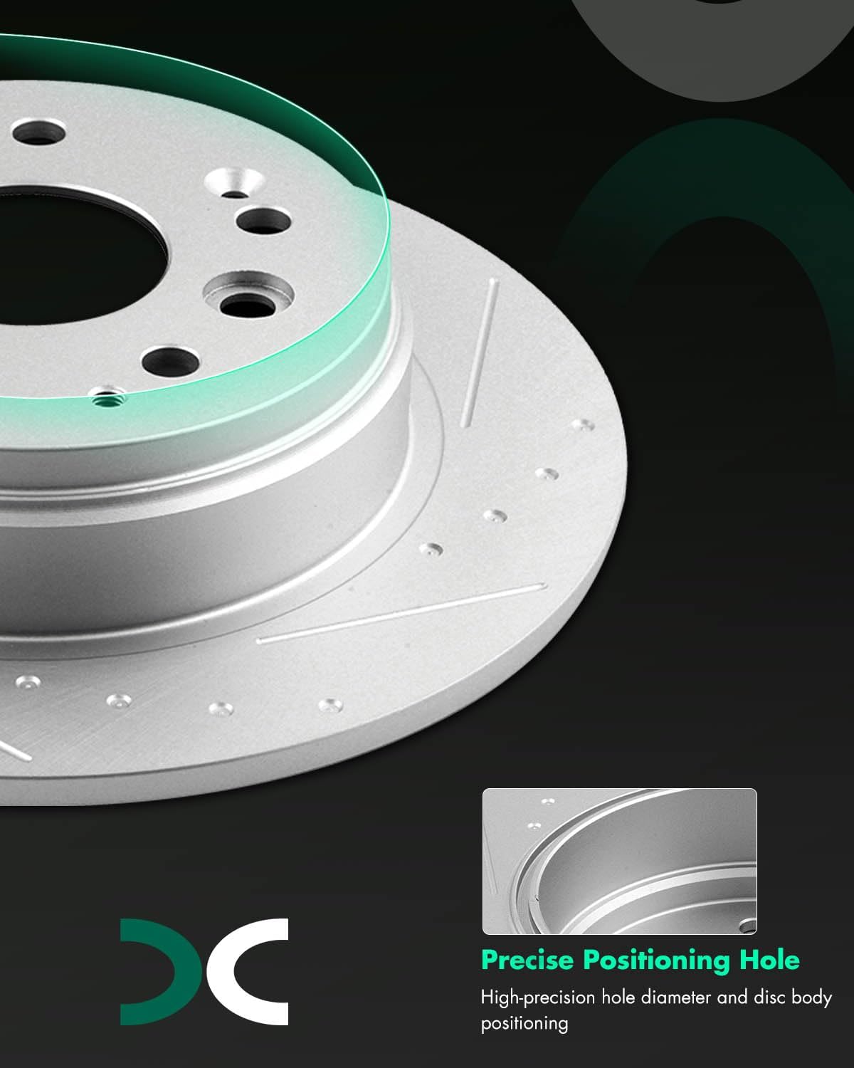 SCITOO Rear Disc Brake Rotors Kits Fit For Acura For TL 2004-2008,For Honda For Element 2003-2011