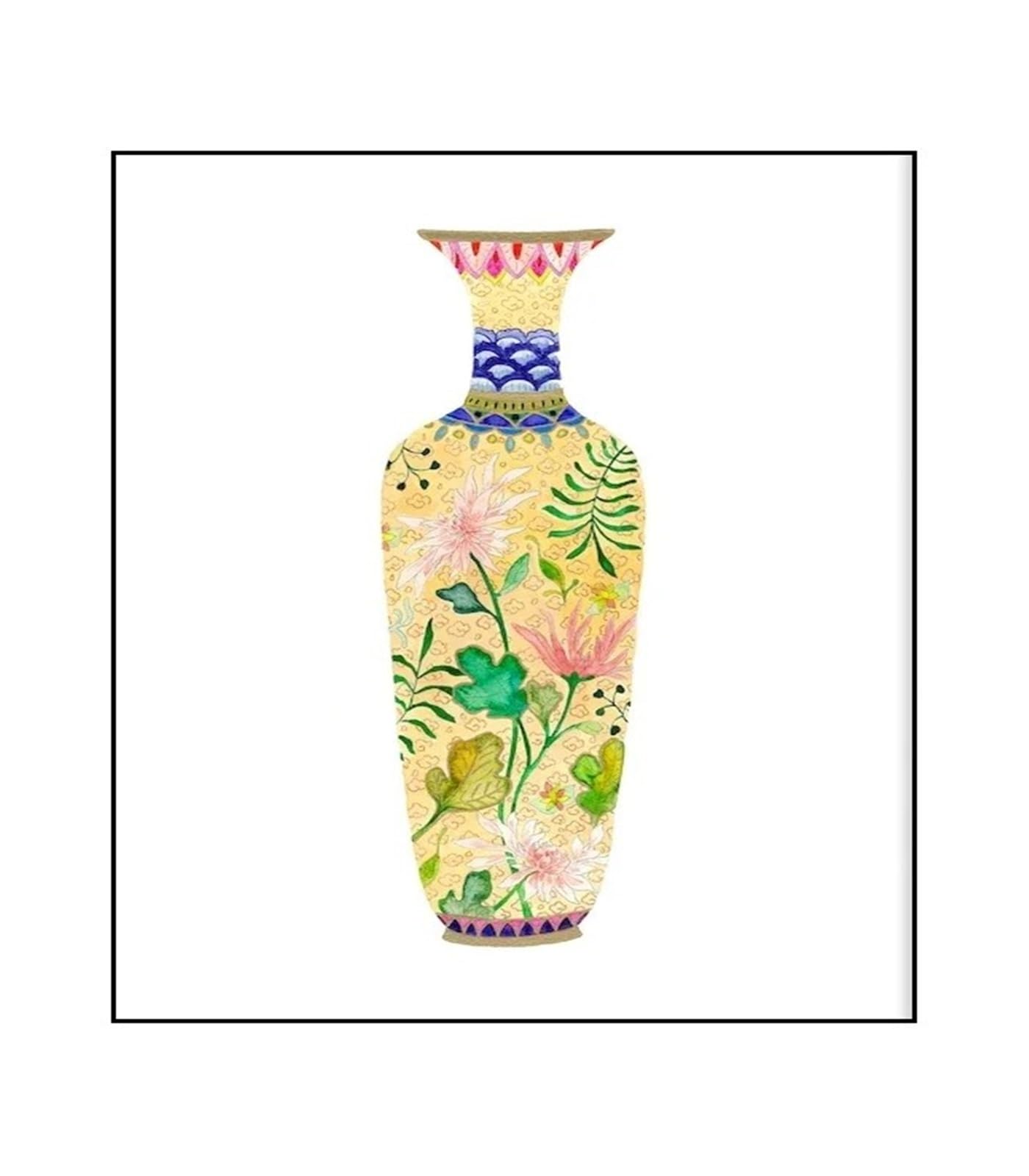 Xenite G Wall Art Canvas Prints Watercolor Flower Vase Floral Plant Wall Art Canvas Paintin Nordic Posters For Livin Room Home Decor(,50X70cm)
