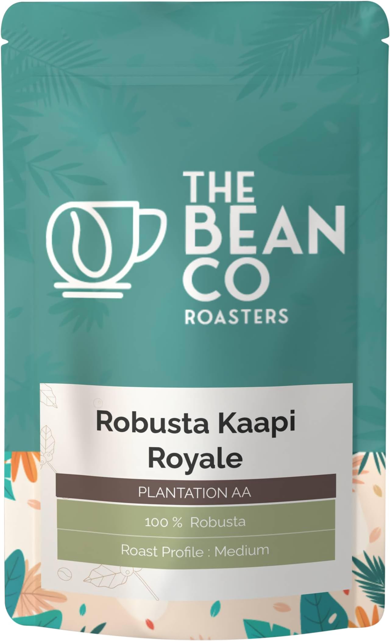 THE BEAN CO Robusta Kaapi Royale | Medium Roast | 100% Robusta | Roasted Coffee Ground (Pour Over/Drip, 250 g) | Plantation AA | Premium Indian Coffee | Bold & Strong Flavor | Fresh Pack for Coffee