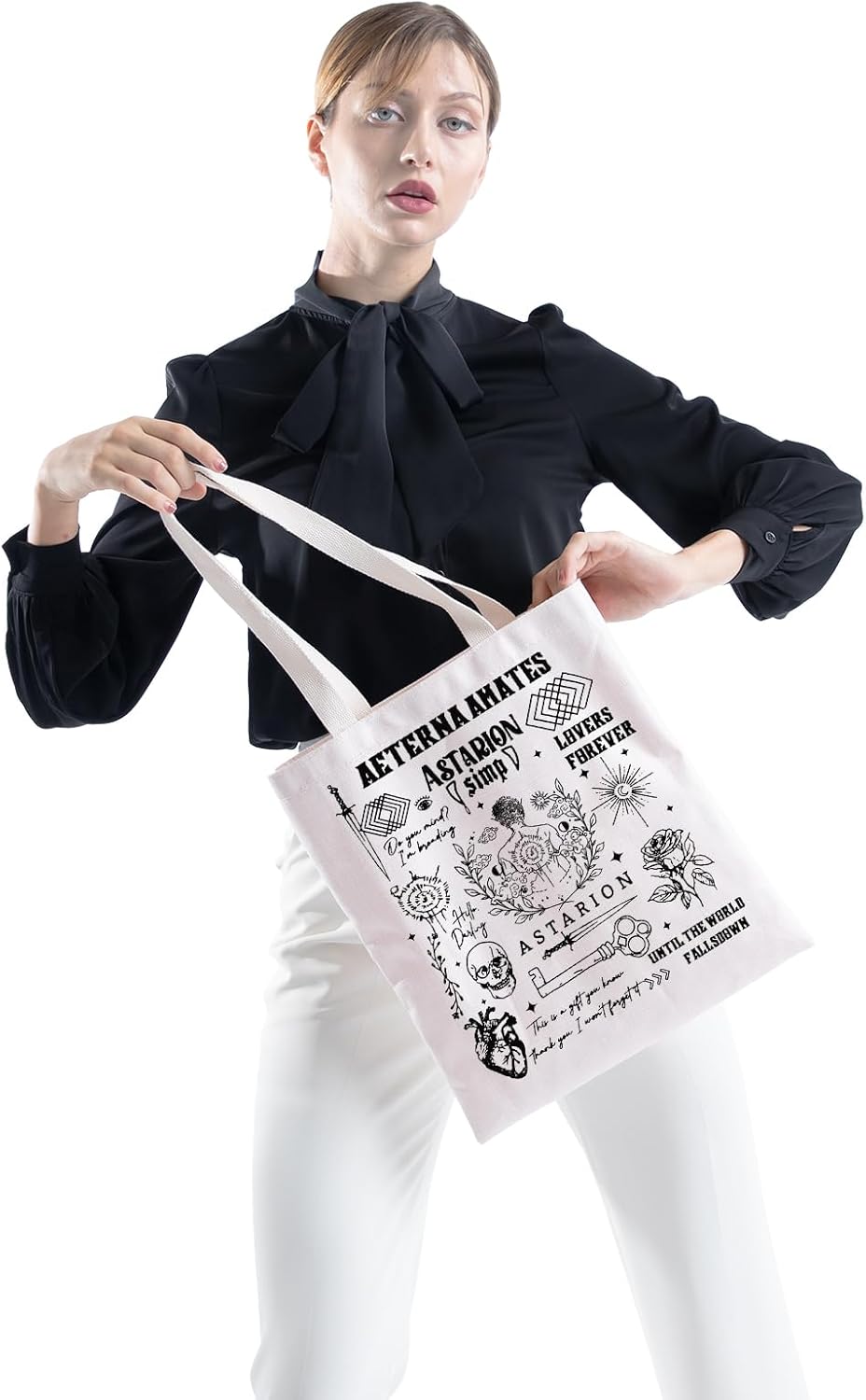 ZJXHPO BG3 Astarion Tote Bag BG3 Merch Astarion Inspired Reusable Grocery Shopping Bag Astarion Dark Humor Gift (Astarion Tote), Medium - Image 4