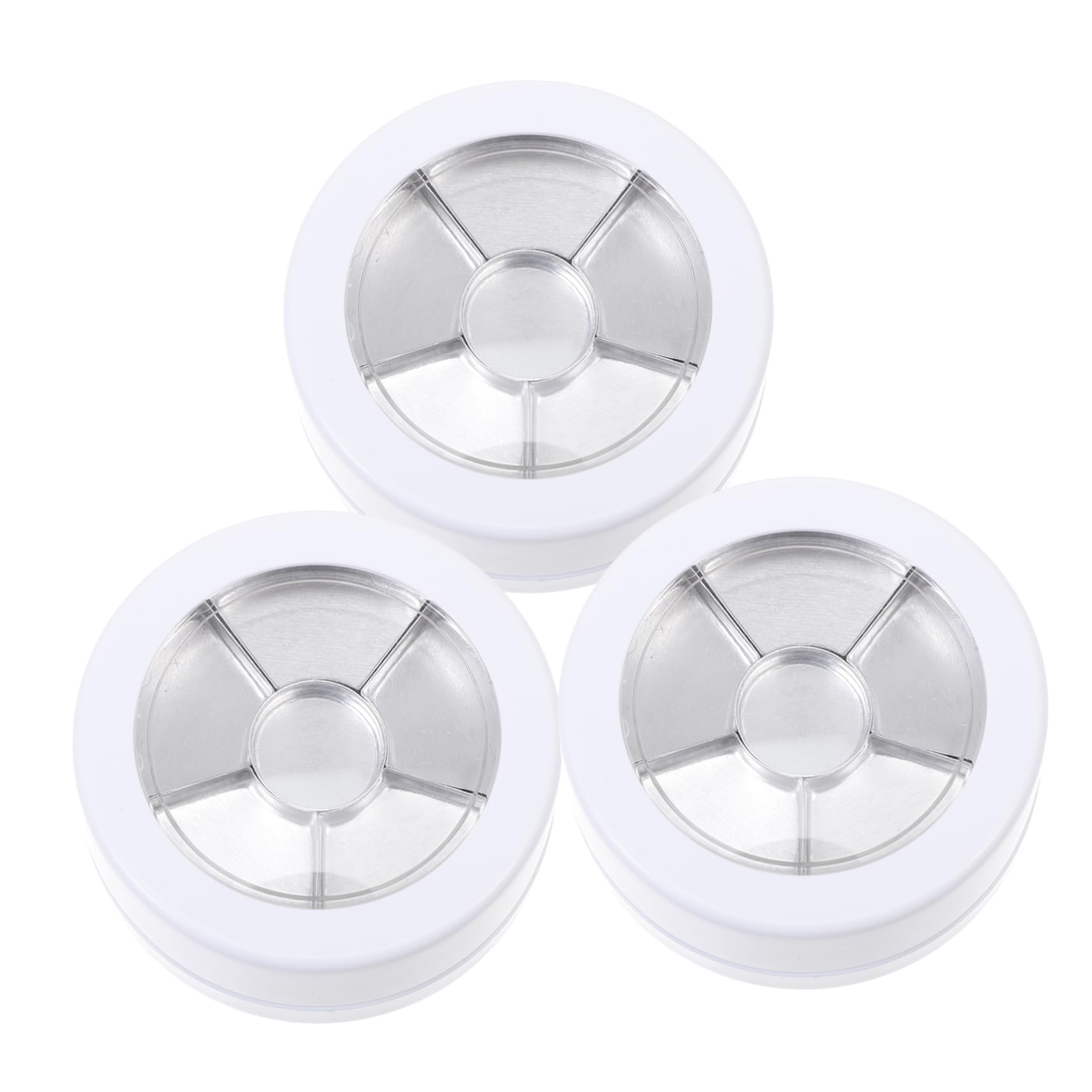 Baluue 3pcs Dual-layer Cream Storage Jars Smooth Surface for Ointments Lotions and Balms Compact and Portable Makeup Containers