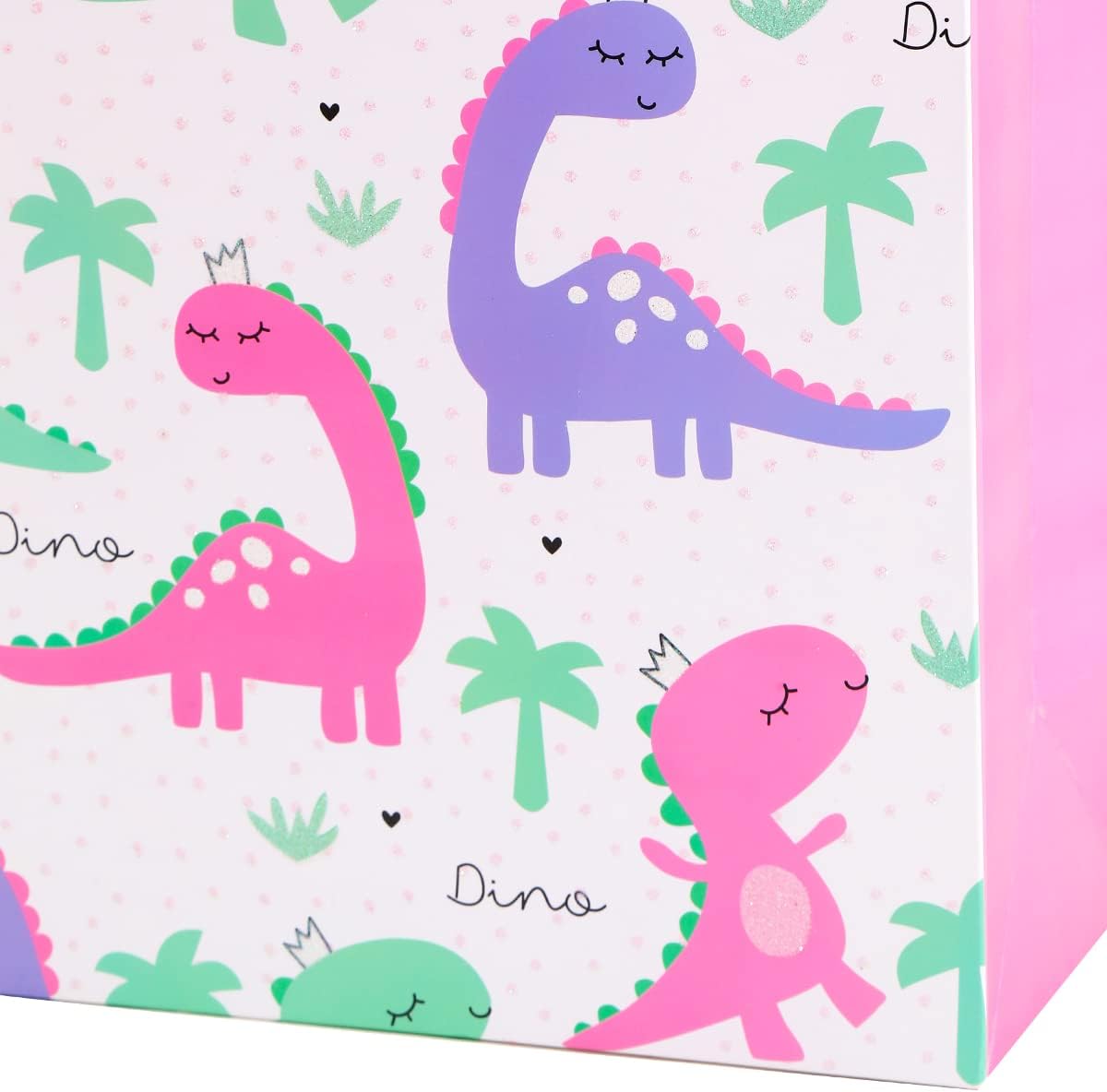 Vammy 13" Large Gift Bag with Tissue Paper, 2 Pack Dinosaur Gift Bags for Birthday Party baby shower (Dinosaurs) thumbnail