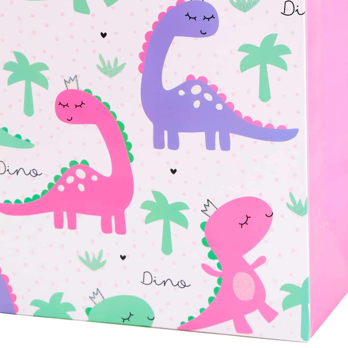 Vammy 13" Large Gift Bag with Tissue Paper, 2 Pack Dinosaur Gift Bags for Birthday Party baby shower (Dinosaurs)