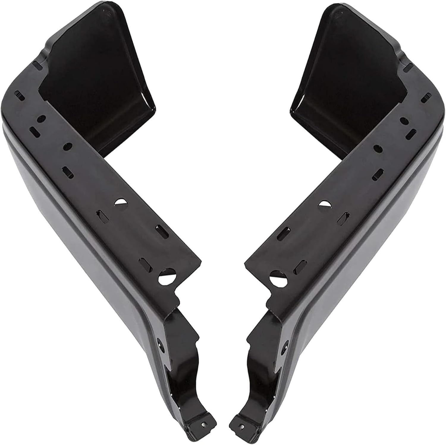 Rear Steel Step Bumper Face Bar Ends Left Right Set Replacement for F150 2009-2014 without Park Assist