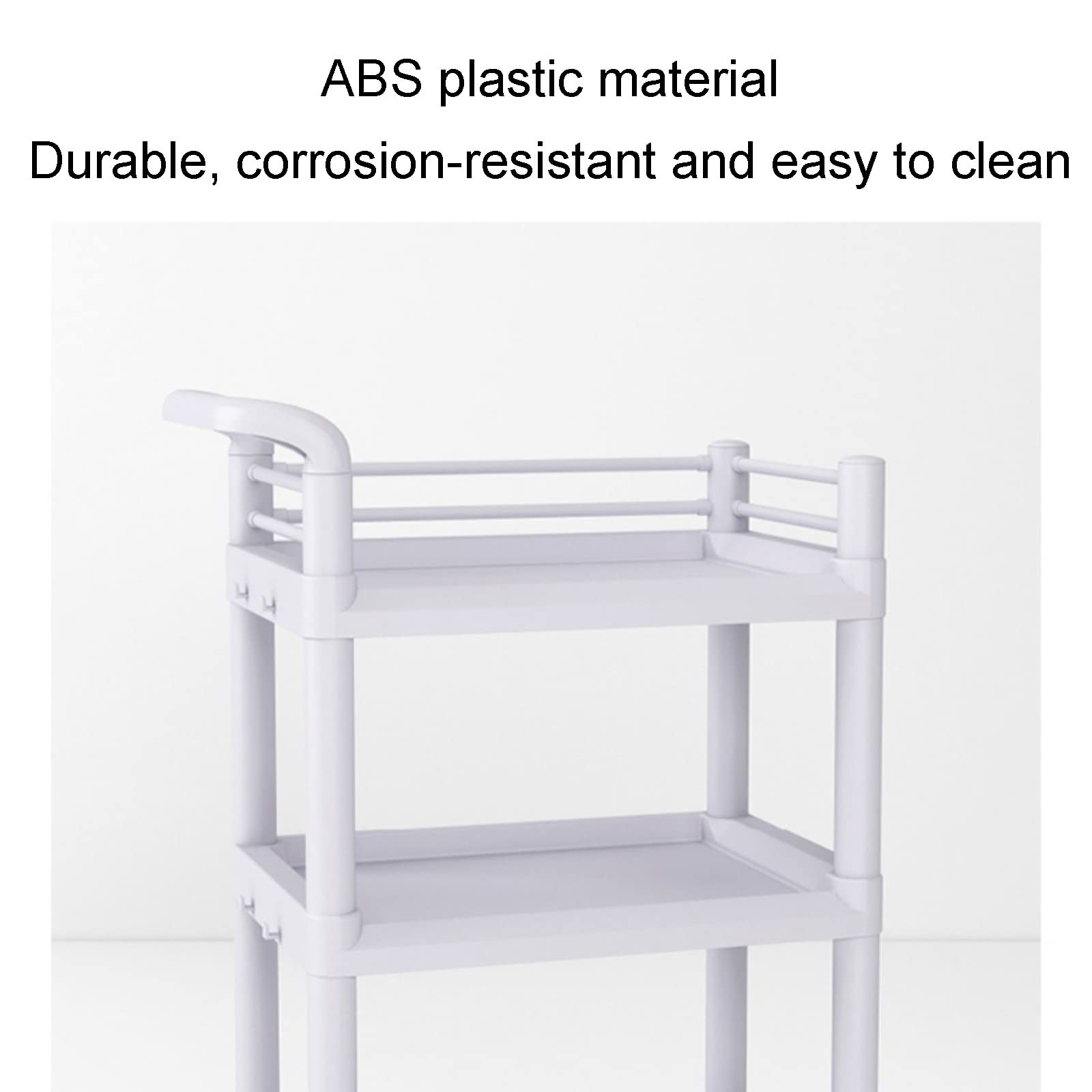 Carrello medico con ruote, carrello multiuso con cassetti e secchi, soluzione di archiviazione mobile, carico massimo 150 kg per uso sanitario e ultrasuoni