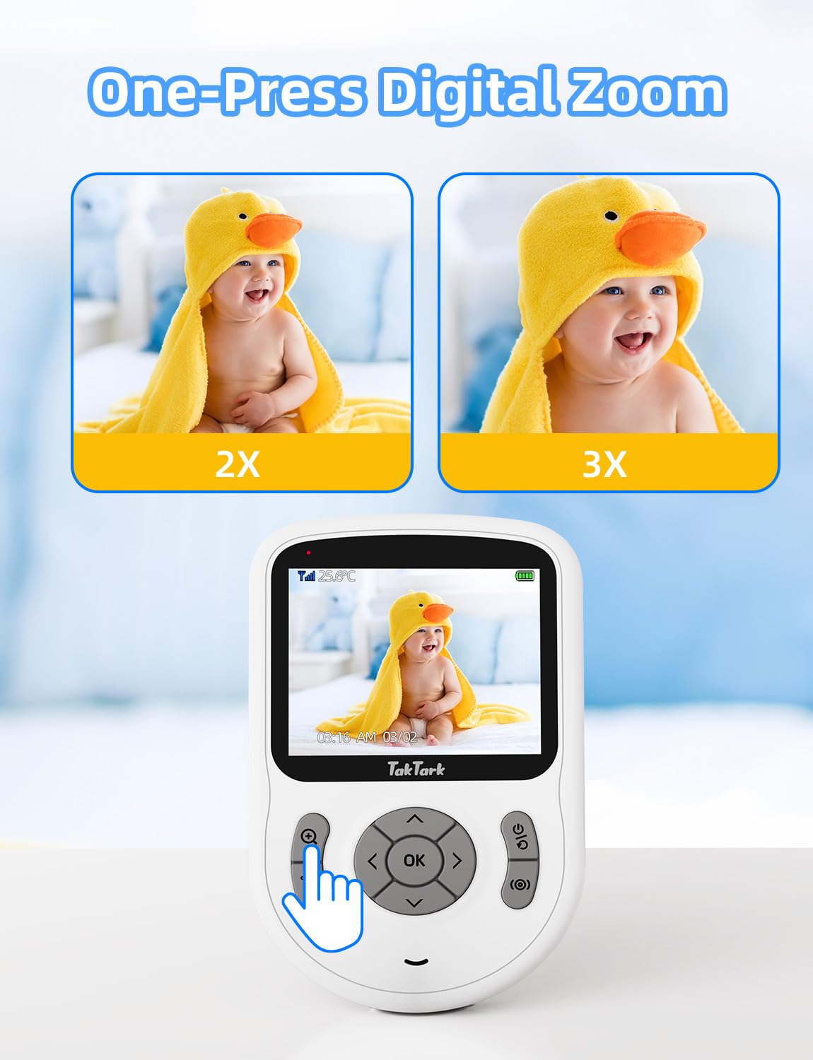 TakTark Babyphone Camera, 5'' IPS-Écran 720P HD Baby Monitor Video Babyphone Pan-Tilt 300 TakTark Babyphone Camera, 5'' IPS-Écran 720P HD Baby Monitor Video Babyphone Pan-Tilt 300