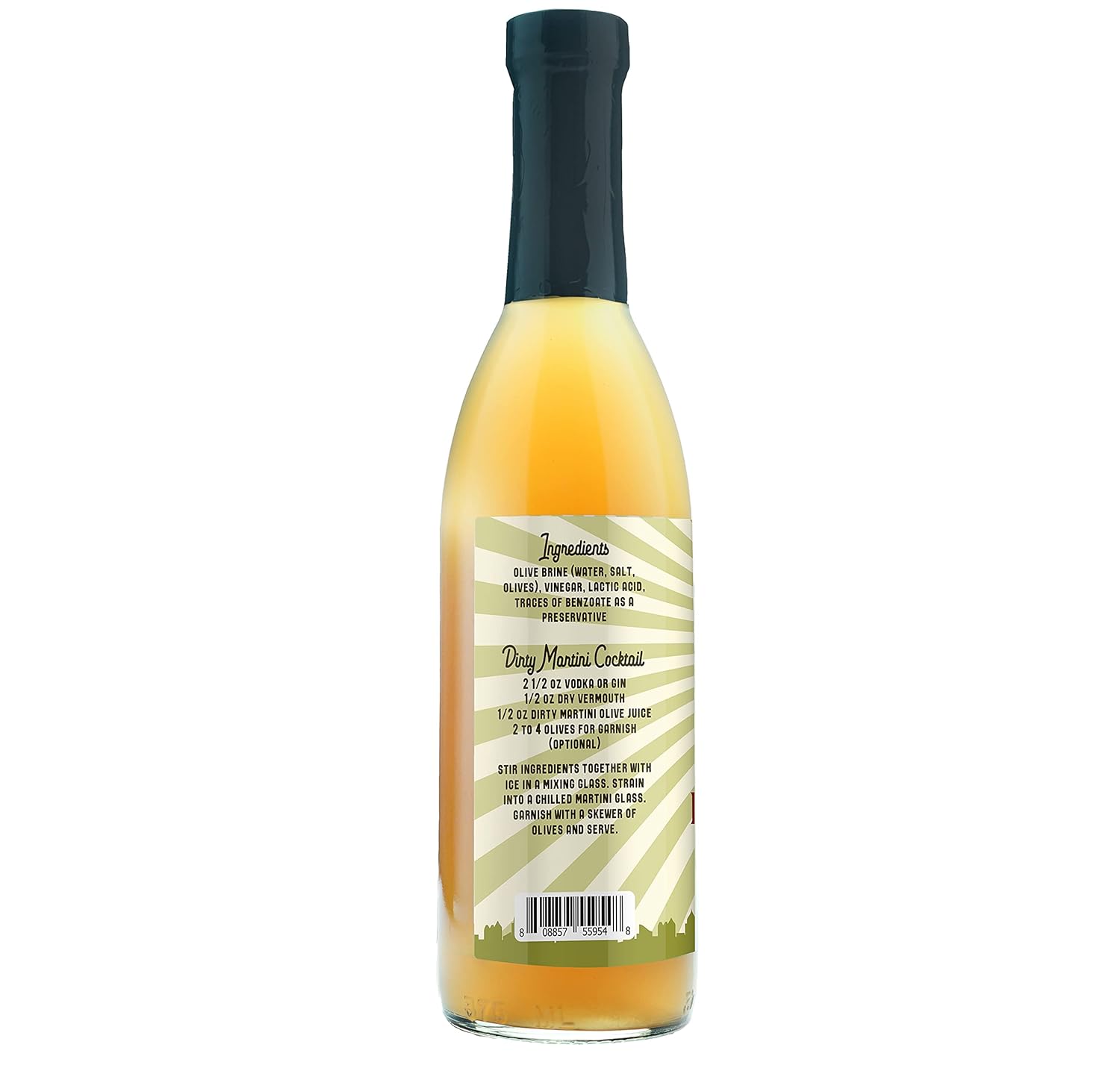 Barrel Roll Bar Essentials Cocktail Mixers - Dirty Martini Mix - Olive Brine - Handcrafted in the USA - Small Batch Drink Mix - Olive Juice - 25.4 Ounce Martini Juice Bottle – Vodka Gin Vermouth Mixer