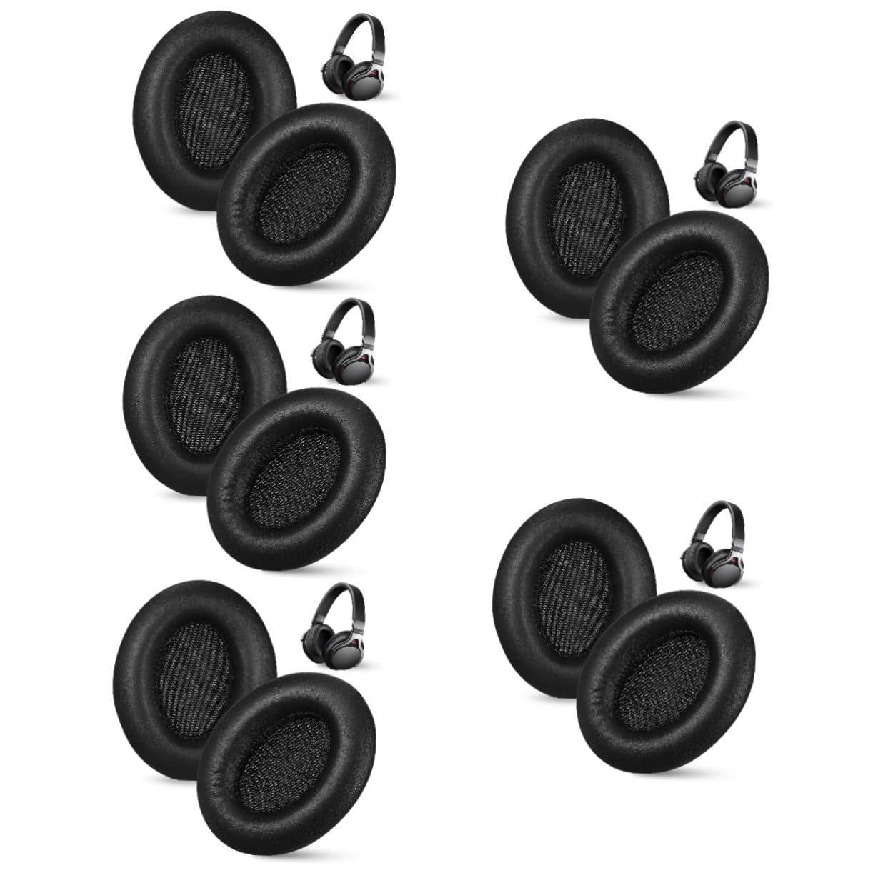 ARTIBETTER 4 Paia Padiglioni Auricolari Cuscino Per Cuffie in Spugna Cuscinetti Auricolari Per Cuffie Cuscinetto in Schiuma Per Cuffie Cuscinetti Per Auricolari Cuffie Ad Archetto Pelle