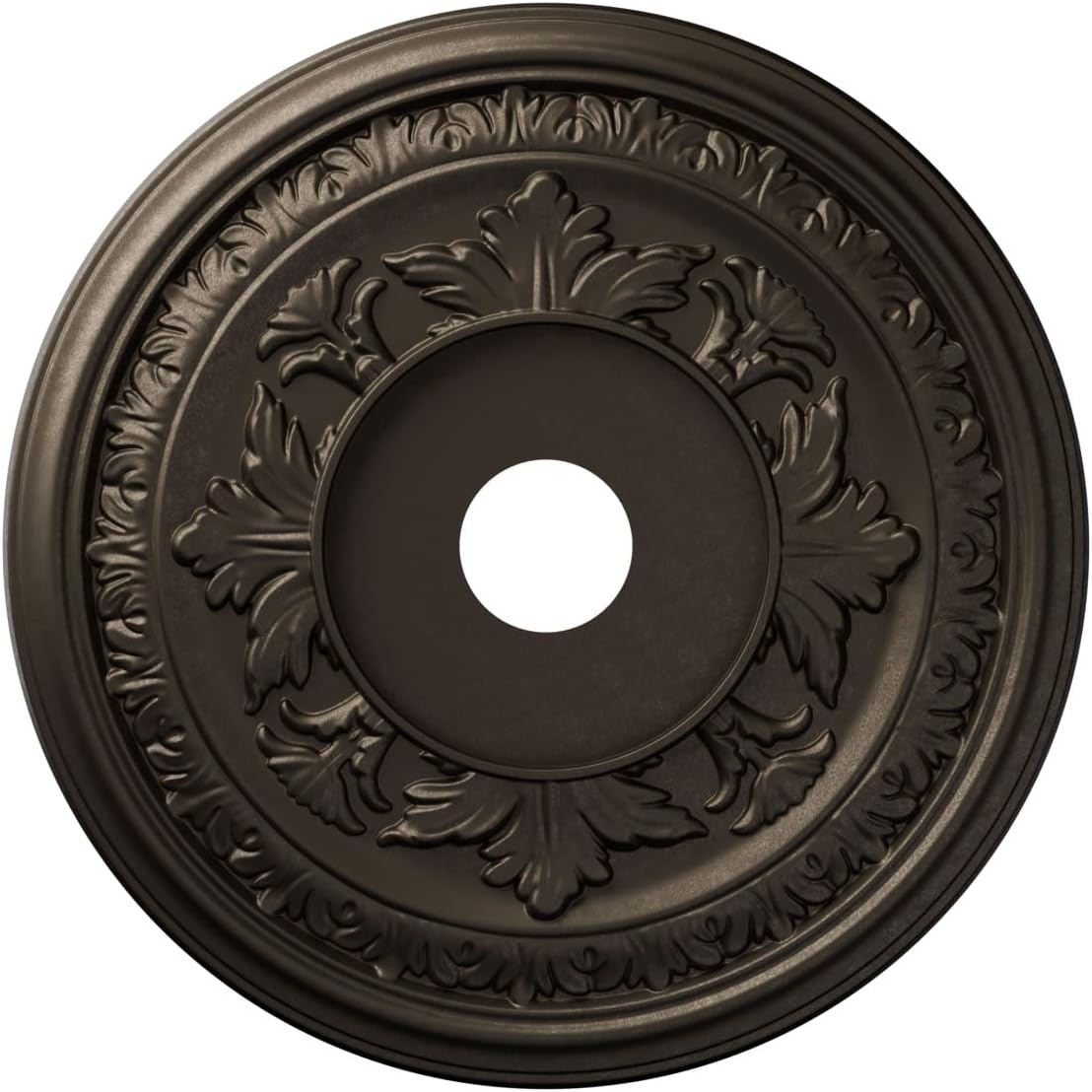 22"OD x 3 1/2"ID x 1"P Baltimore Thermoformed PVC Ceiling Medallion (Fits Canopies up to 7 3/4"), Metallic Black Night 22"OD Metallic Black Night