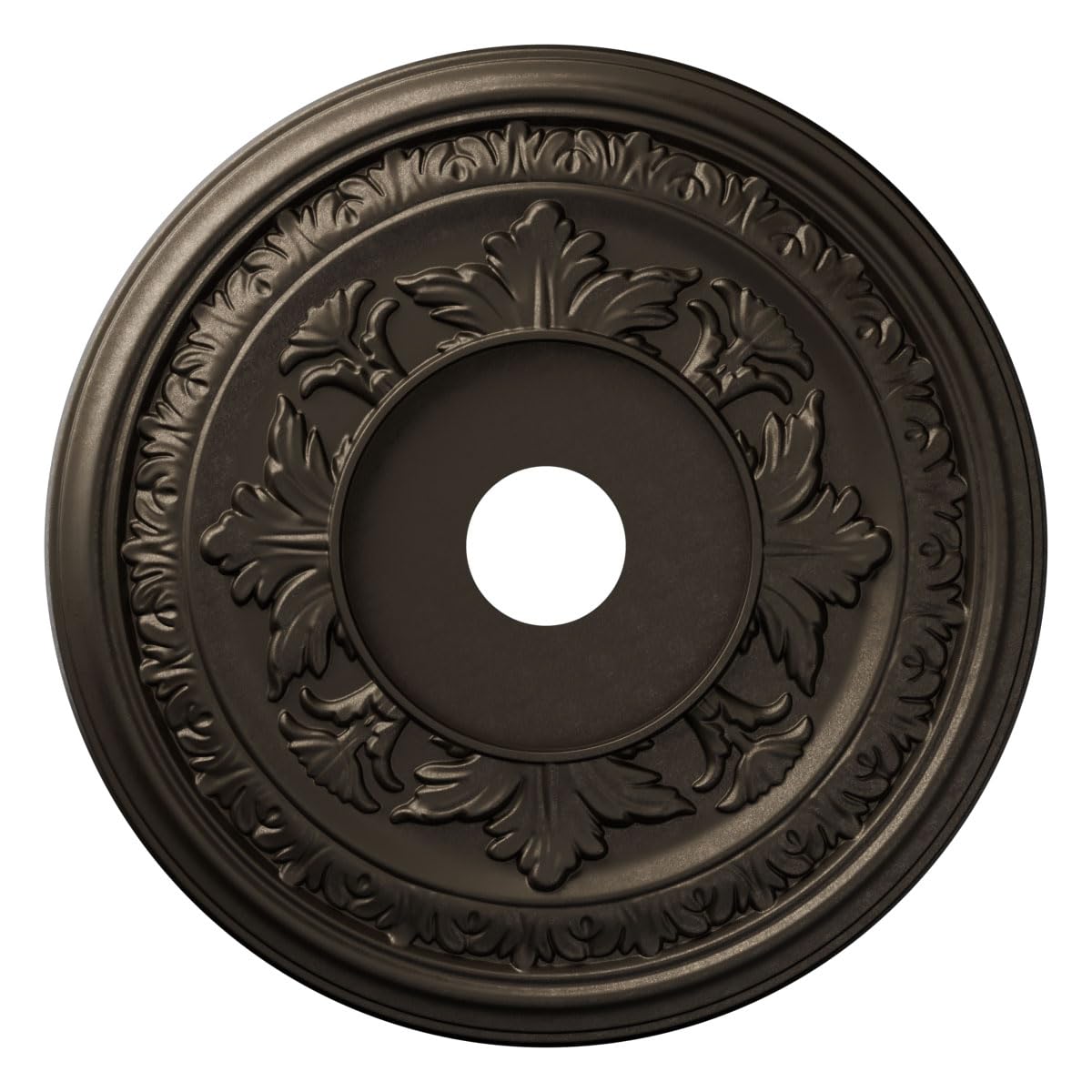 22"OD x 3 1/2"ID x 1"P Baltimore Thermoformed PVC Ceiling Medallion (Fits Canopies up to 7 3/4"), Metallic Black Night