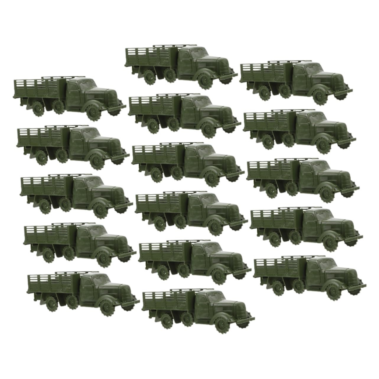 VILLCASE Mini Military Truck Models 16Pcs PP Toy Set for Children Display
