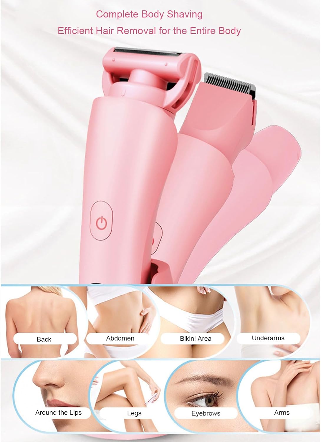 TARSHYRY Womens Electric Bikini Trimmer Body Hair for Women Pubic Hair IPX7 USB to C Rechargeable 800mAh Battery with LED Light for Wet or Dry Use