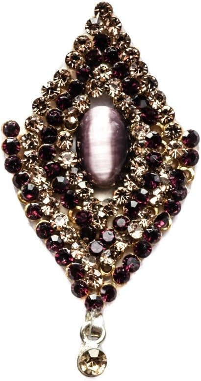 Teeliya® » Aubergine Indian Tikka Bindi Purple Forehead Jewels Festival Face Gems Face Crystals Bridal Jewellery