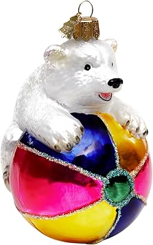 Bear Christmas Ornaments,Glass Ornaments for Tree,Christmas Decoration