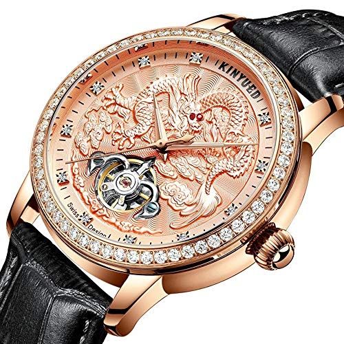 Montre mécanique LULI cuir tourbillon homme cadeau idéal