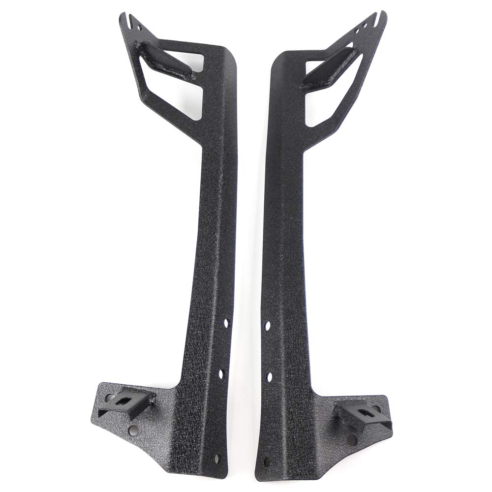 Photo 1 of "1 pc only, see in photos " HOZAN 2pcs 50inch Aftermarket Upper Windshield Mount Bracket with A-Pillar Hood for 288W Dual Row Light Bar for JK 2007-2017 50inch with A-Pillar Hood