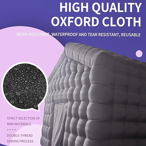 Miniatura 7 de Tienda inflable de cubo para discoteca con luz de discoteca con iluminación LED de color, adecuada para fiestas de cumpleañosreuniones de