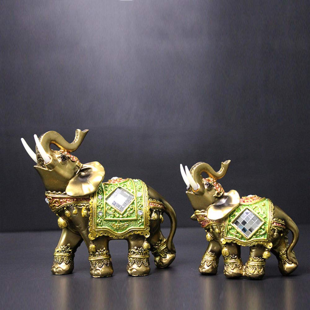 Amazon.co.jp: 像の置物動物ベトナムのヴィンテージ緑象の置物工芸品像