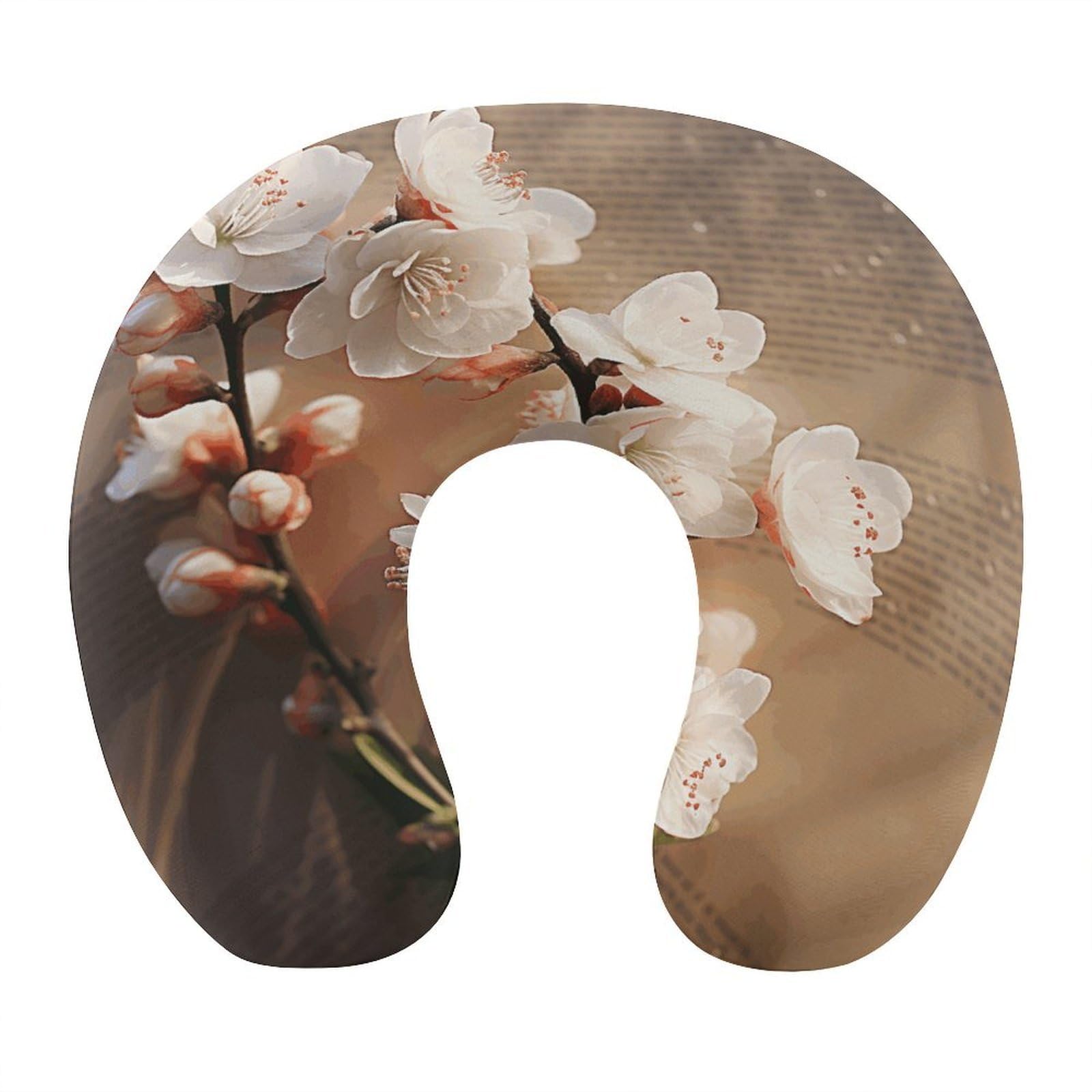 Btcowzrv Style A Peach Blossom U Shaped Neck Pillow Travel Pillows