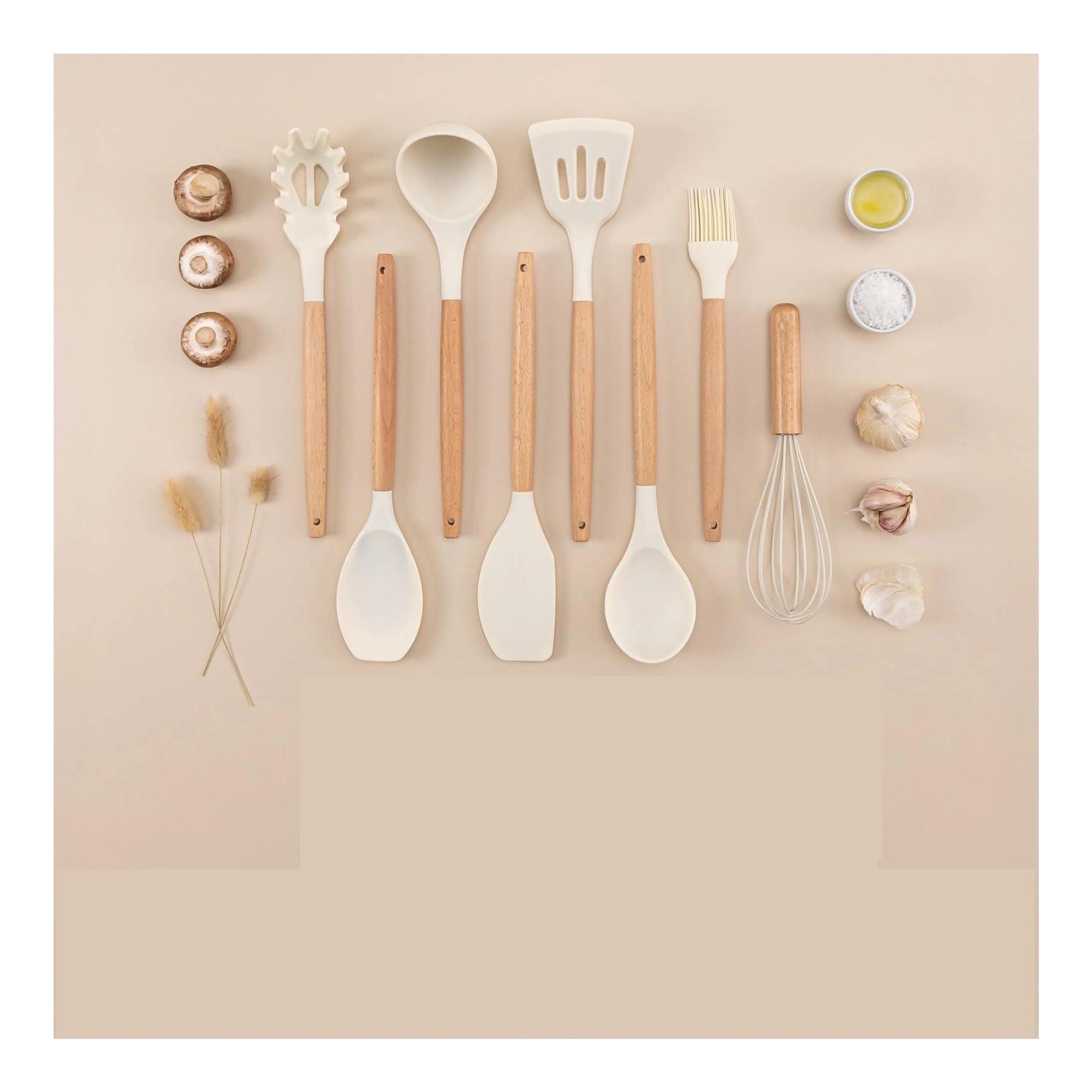35-teiliges Küchenutensilien-Set, Silikon-Spatel-Set, Spatel, Löffel, Pinsel, Schneebesen, Kochutensilien-Set, Antihaft-Spatel-Set for die Küche Für Braten(Black)
