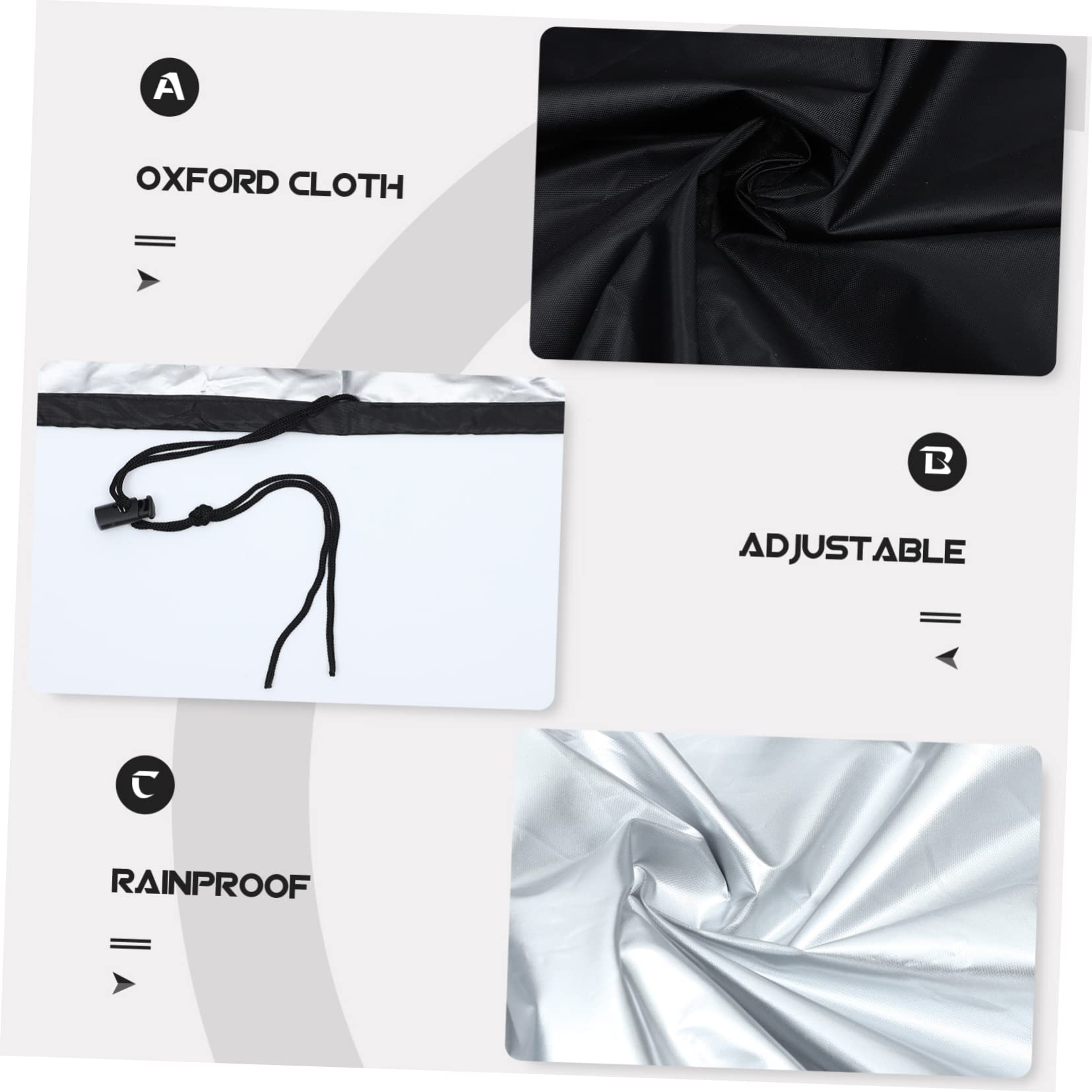 IWOWHERO Fire Pit Round Cover Heavy Duty 420d Outdoor Fire Pit Cover Fastening Straps Oven Protection Black Patio